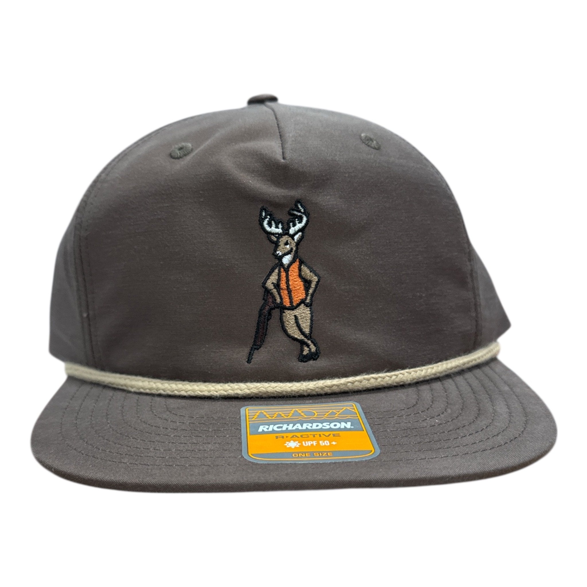 NEW Dog and Hunt Deer Hunter Brown Rope Hat