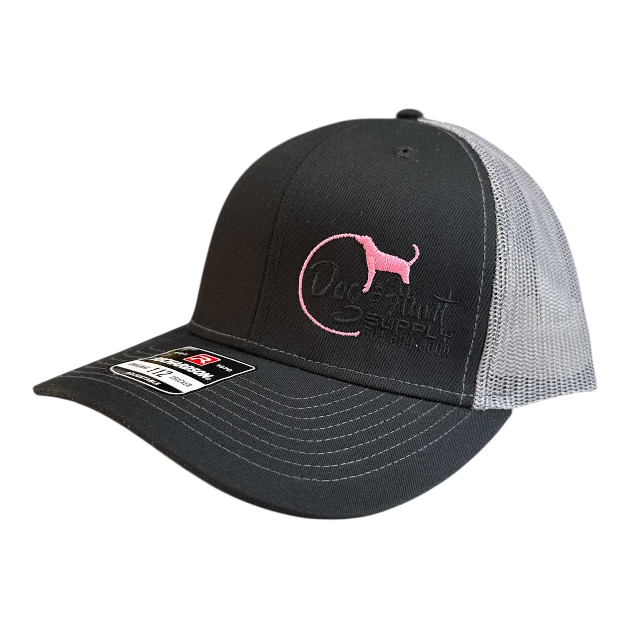 Dog and Hunt Black w/ Gray Mesh Pink Logo