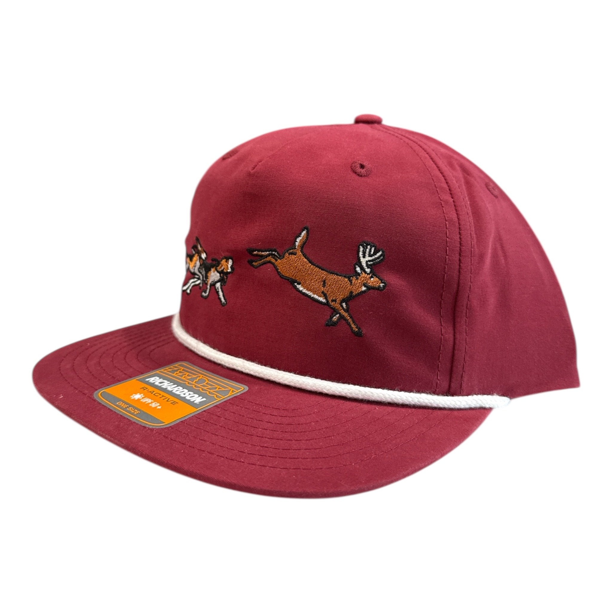 Dog and Hunt Maroon Deer Run Rope Hat