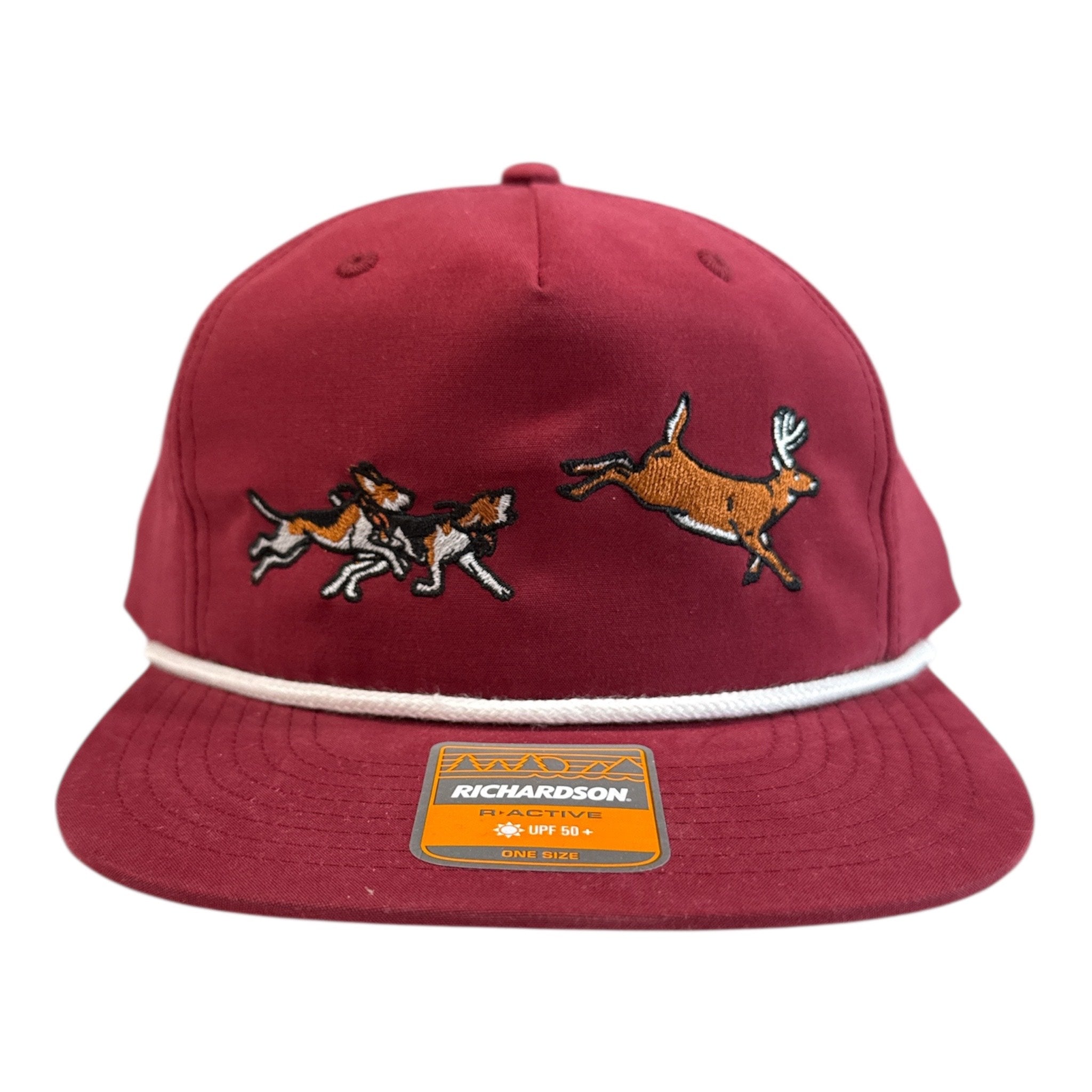 Dog and Hunt Maroon Deer Run Rope Hat