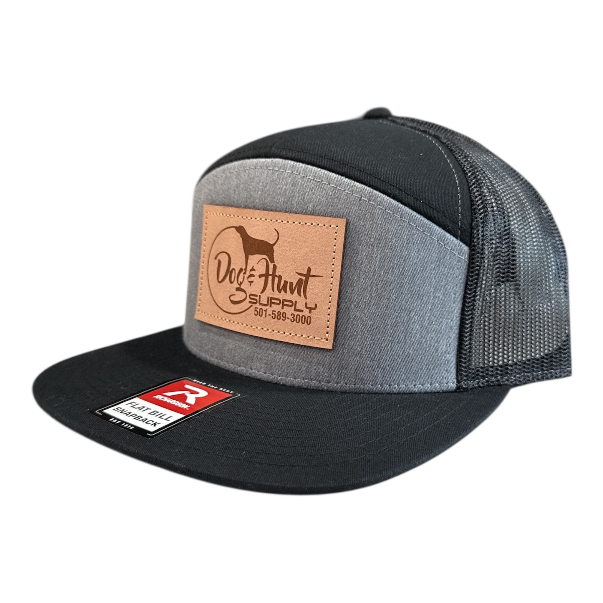 Dog and Hunt Black & Gray 5 Panel Patch Hat