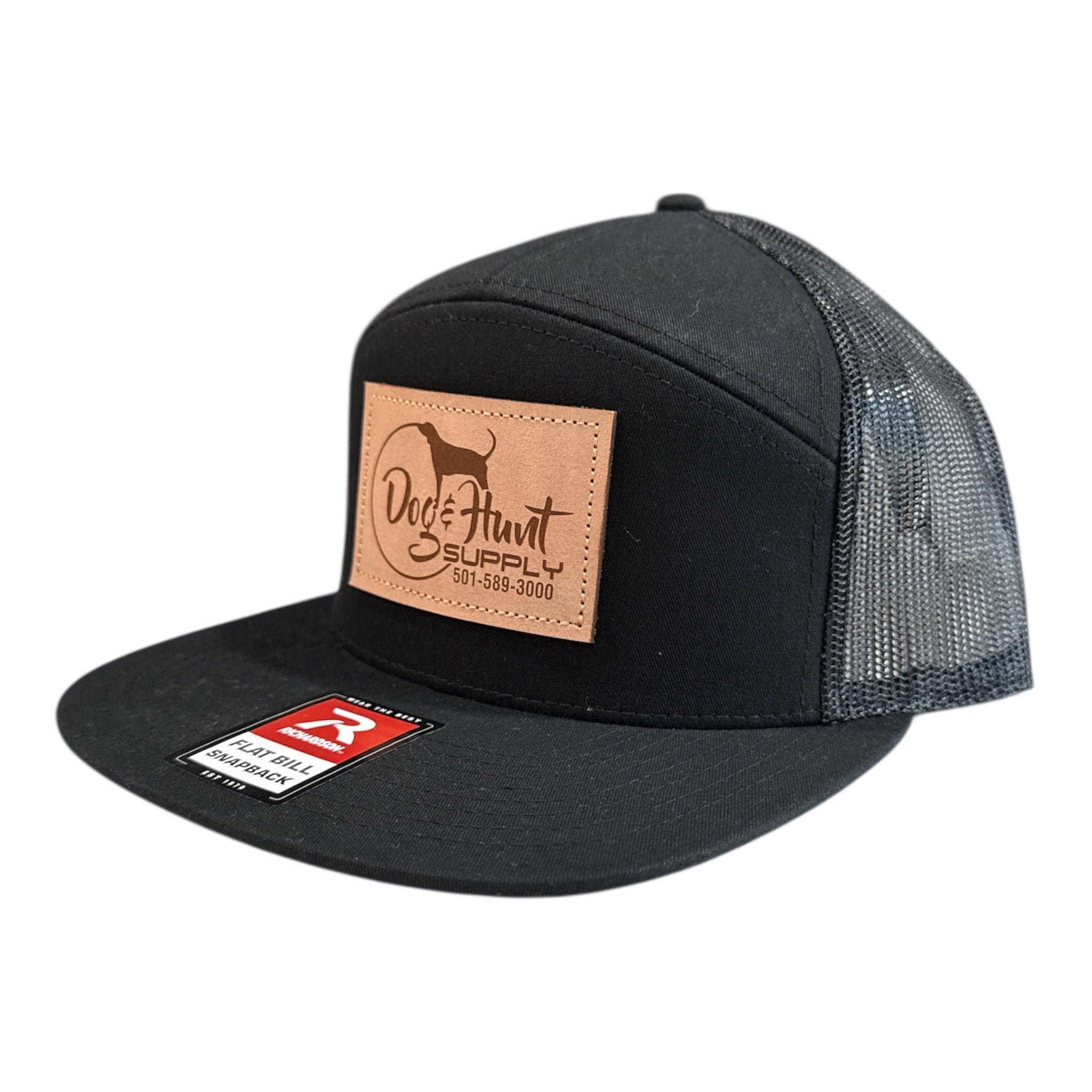 Dog and Hunt 5 Panel Black Patch Hat