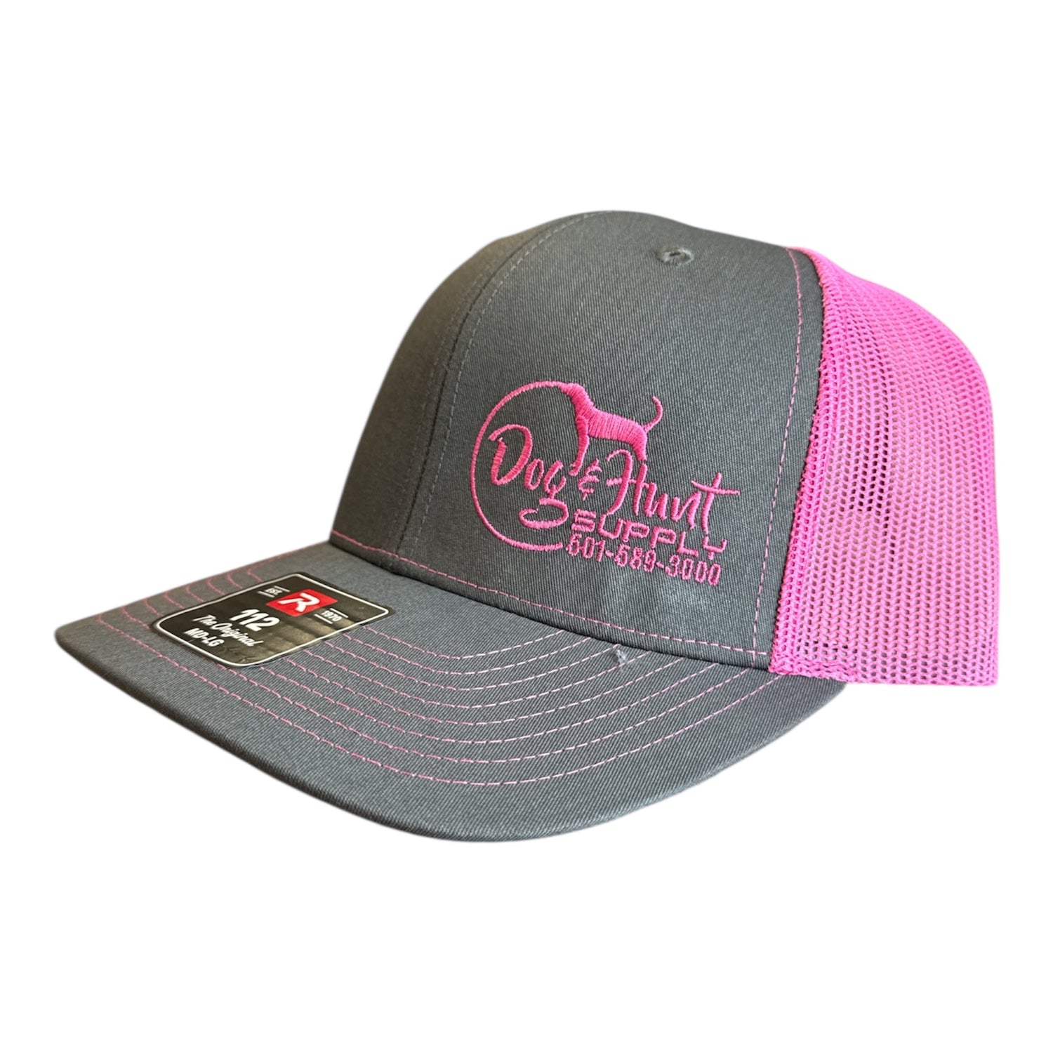 Dog and Hunt Gray w/ Pink Mesh Hat