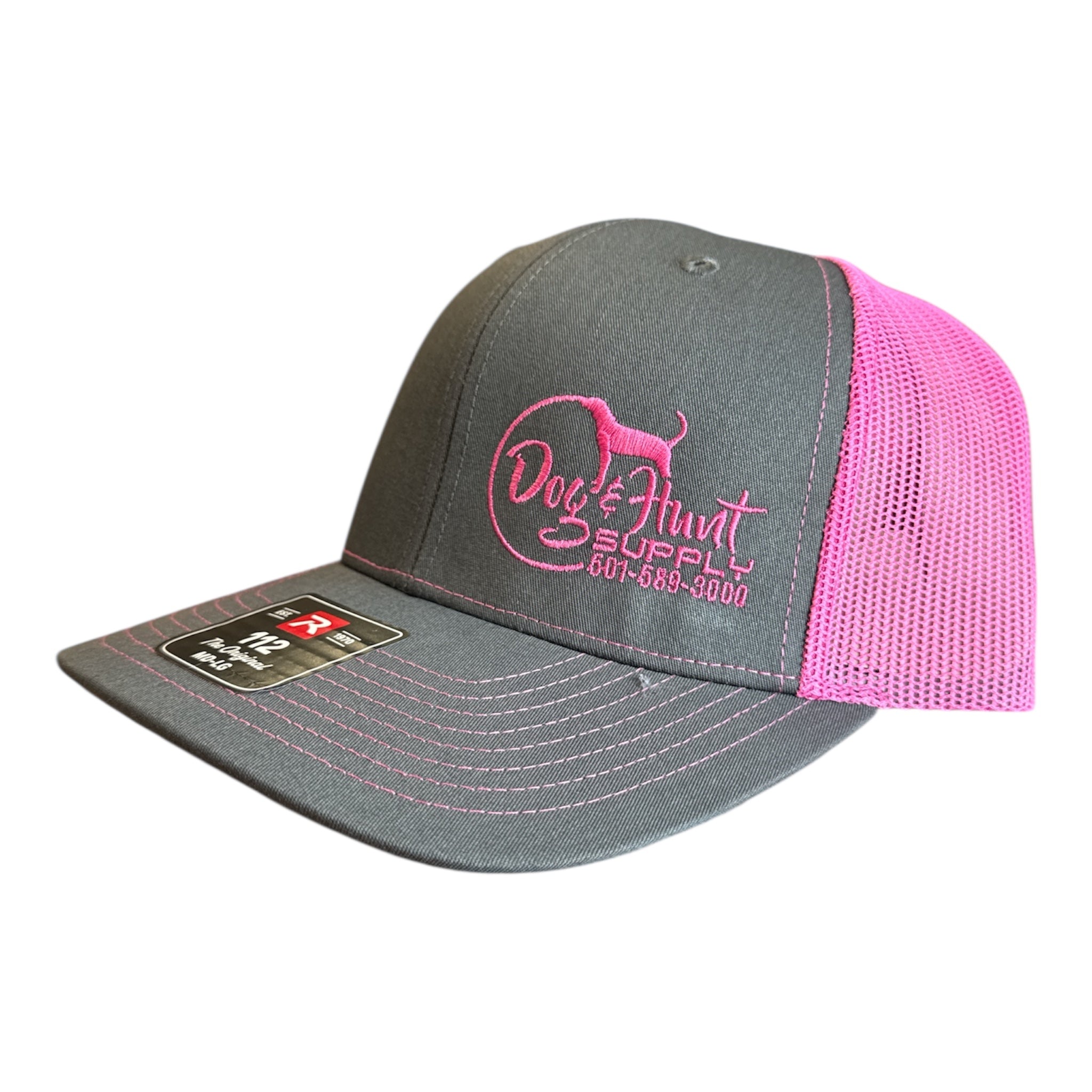 Dog and Hunt Gray w/ Pink Mesh Hat