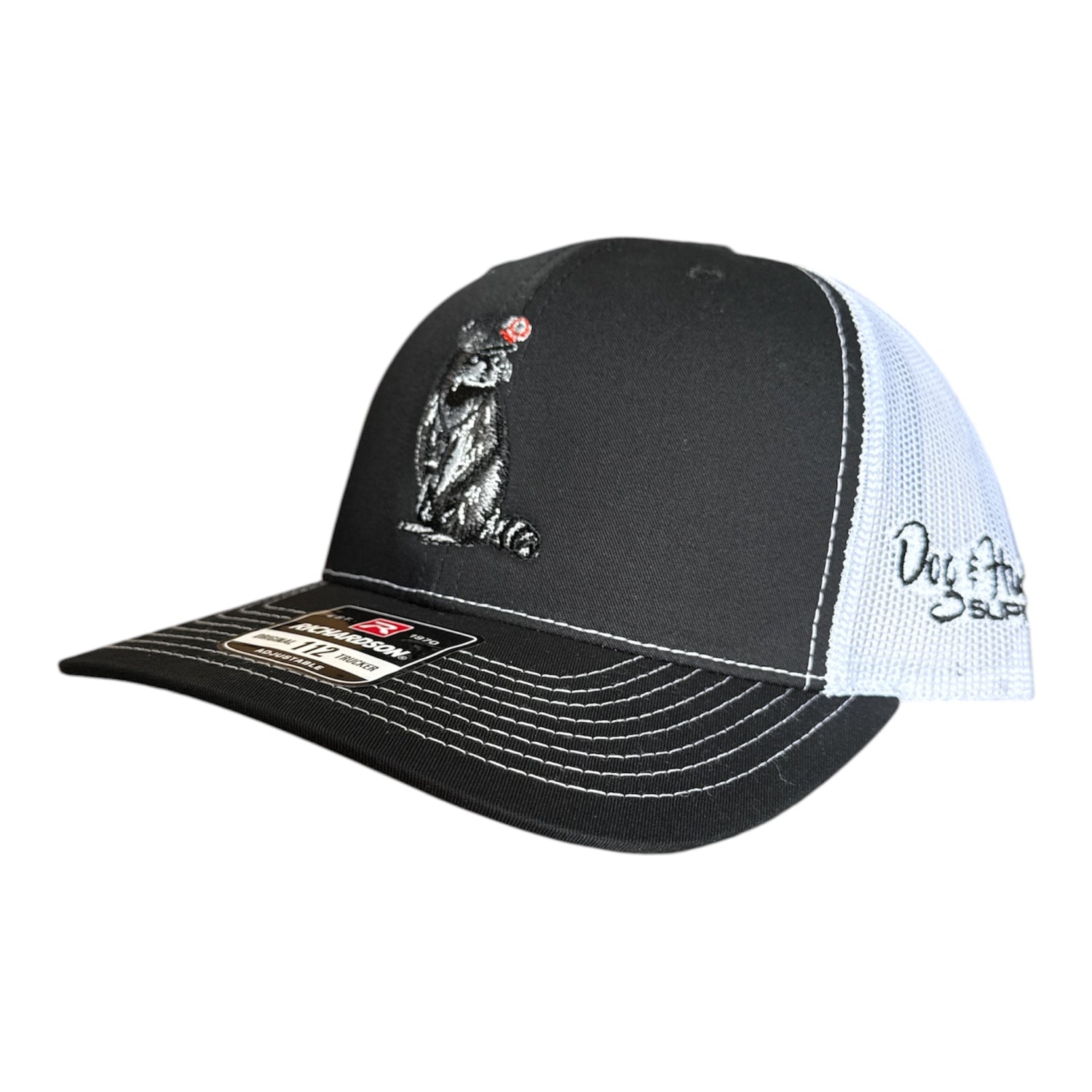 Dog and Hunt Coon Hunter Black w/ White Mesh Hat