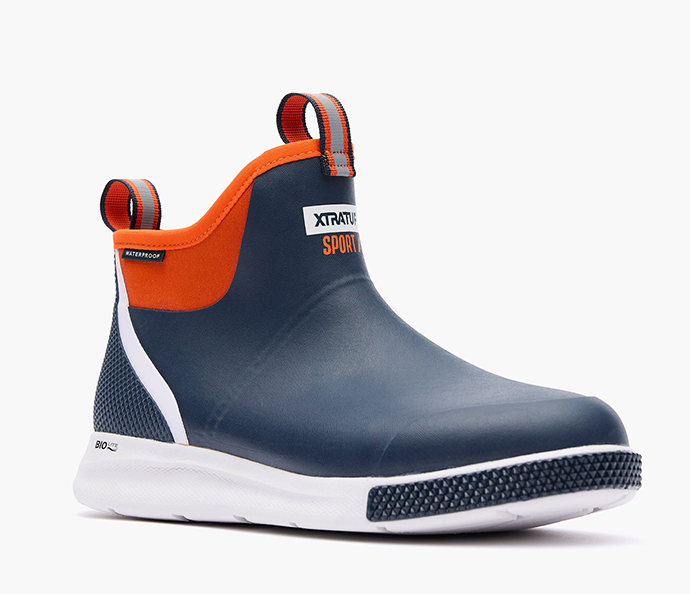 Xtratuf Men's Tailgate 6 in Ankle Deck Boot Sport Blue/Orange