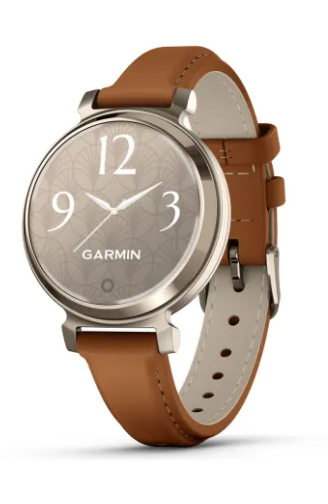 Garmin Lily® 2 Classic - Cream Gold with Tan Leather Band