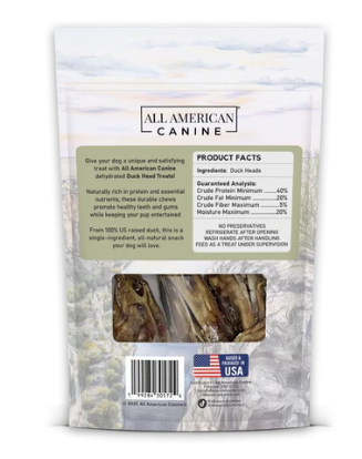 All American Canine - Dehydrated Duck Head