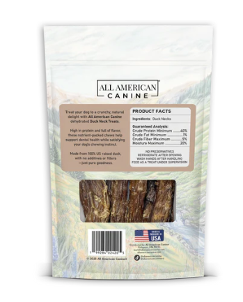 All American Canine - Dehydrated Duck Neck