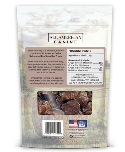 All American Canine - Dehydrated Beef Lung