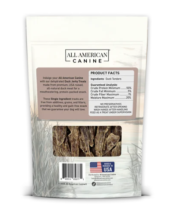 All American Canine - Dehdryated Duck Jerky