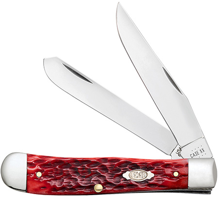 Case 31950 - Dark Red Bone Peach Seed Jig Trapper