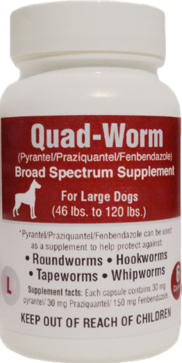 Quad-Worm Supplement for Large Dogs
