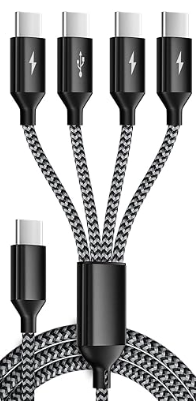 4 in 1 USB-C Splitter Multi Charging Cable