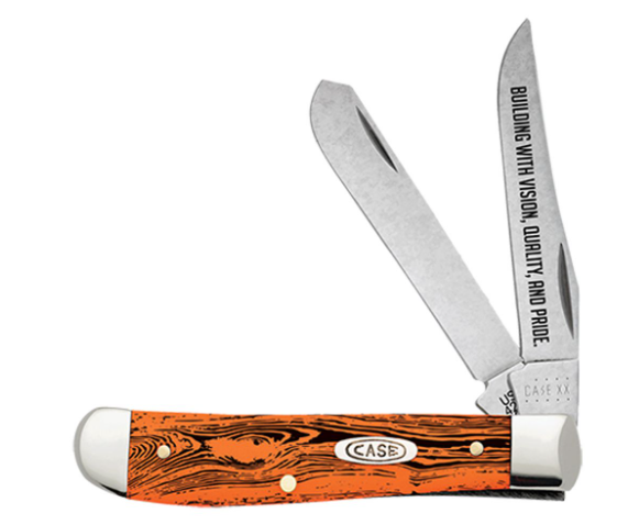 Case AWTC07CT - Contractor Smooth Orange Synthetic Mini Trapper Gift Set