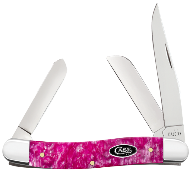 Case 16161 - Pink Crackle Kirinite Smooth Medium Stockman