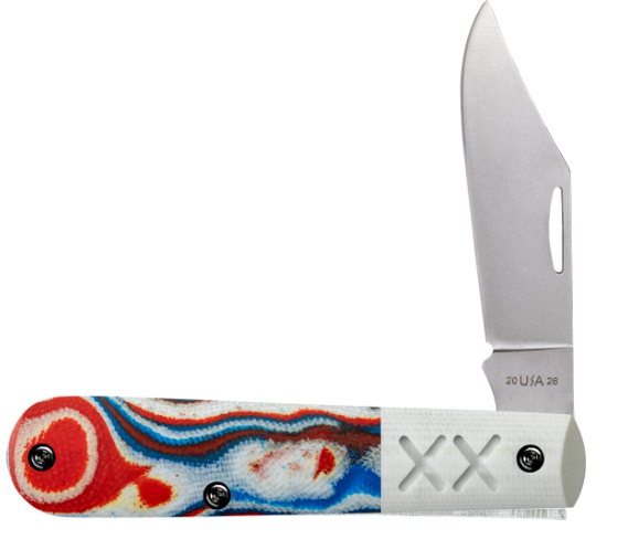 Case 53164 - Red/White/Blue Burl G-10 Smooth XR Barlow
