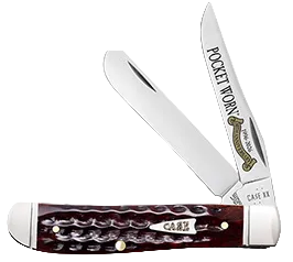 Case 55231 - Pocket Worn Mahogany Bone Corn Cob Jig Mini Trapper