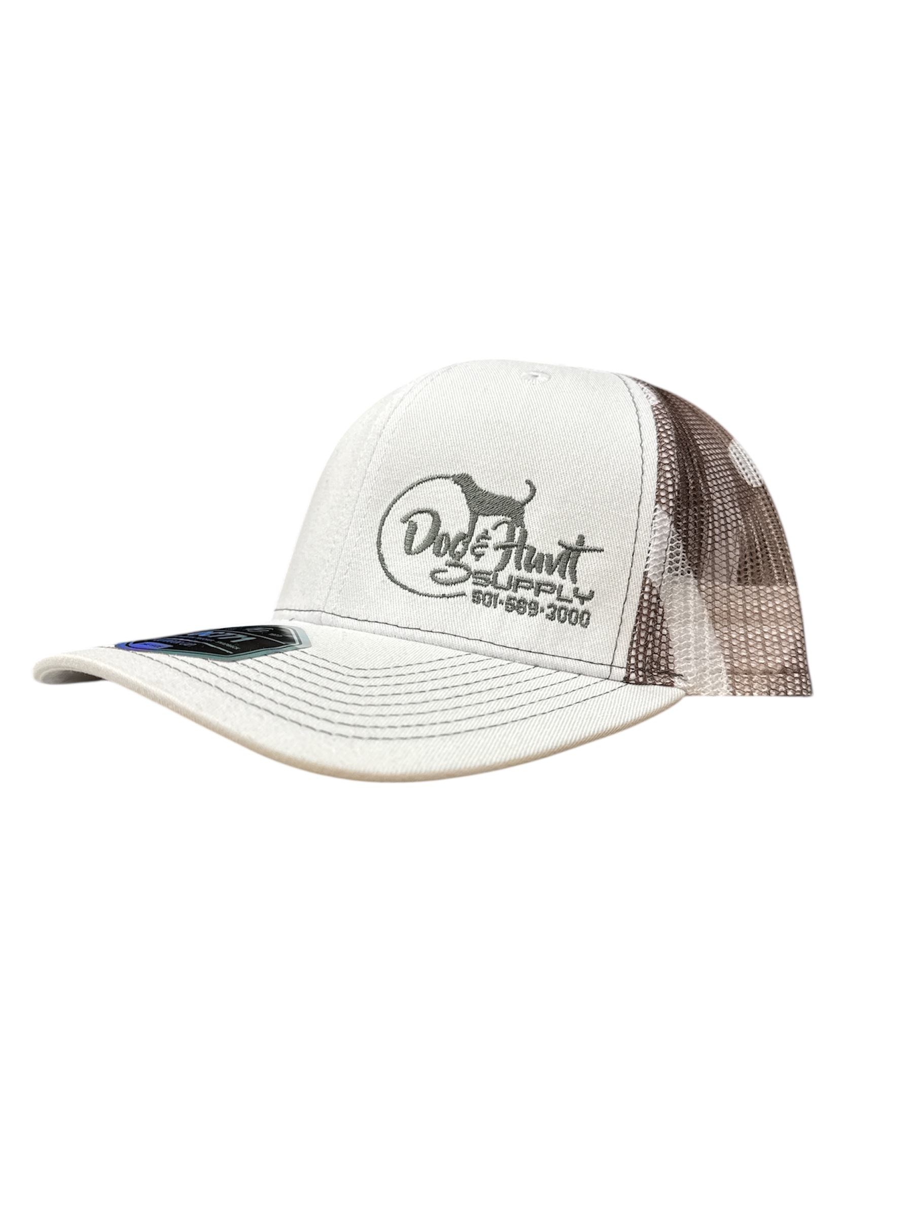 Dog and Hunt White w/ Brown Camo Mesh Hat