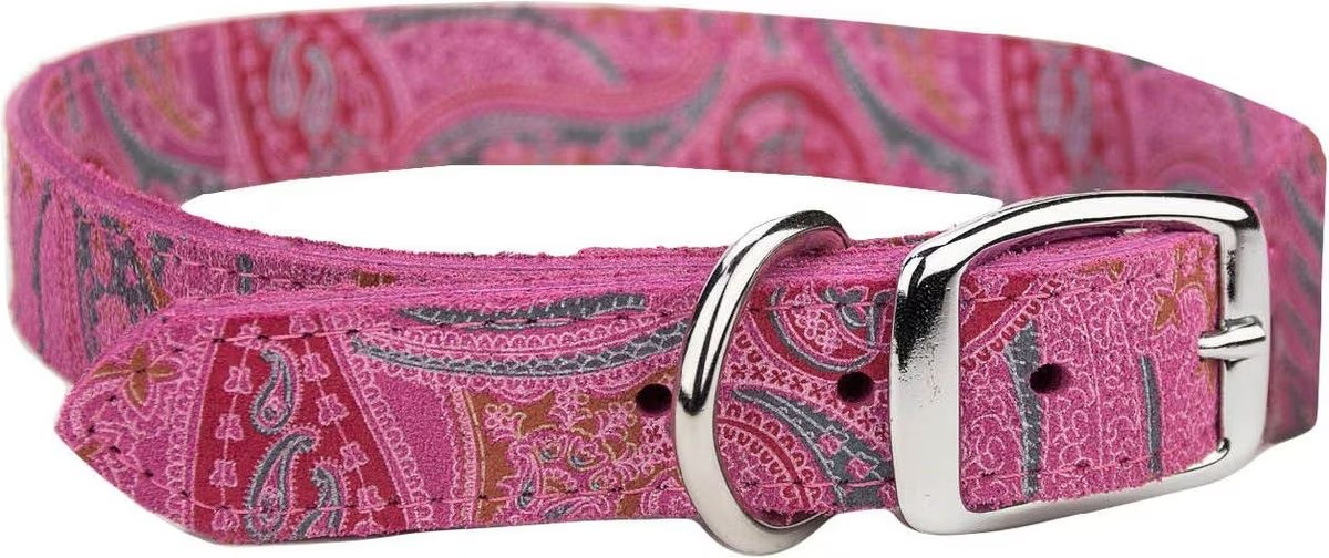 OmniPet Paisley Leather Dog Collar