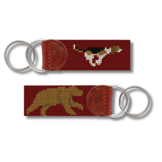 Dog and Hunt Bear Chase Key Fob