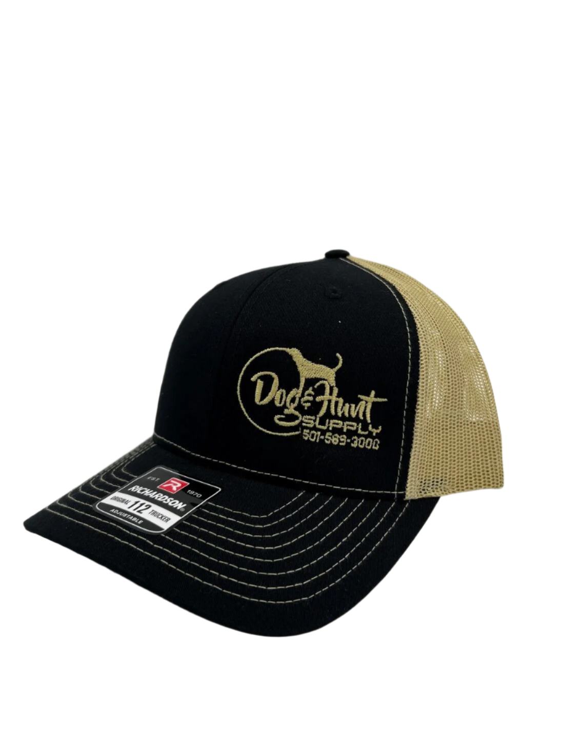 Dog and Hunt Black w/ Gold Mesh Hat