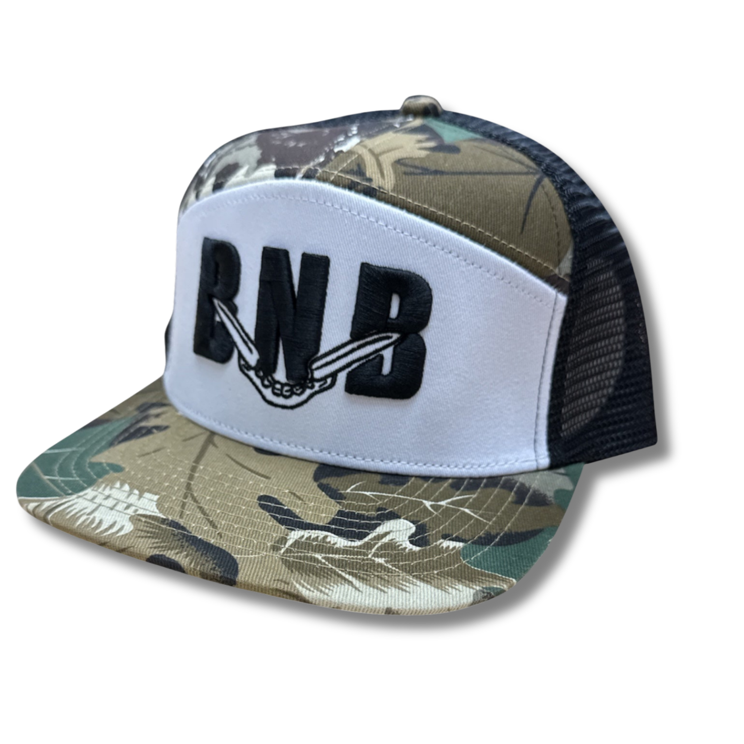 BNB 7 Panel Flat Bill Camo Hat