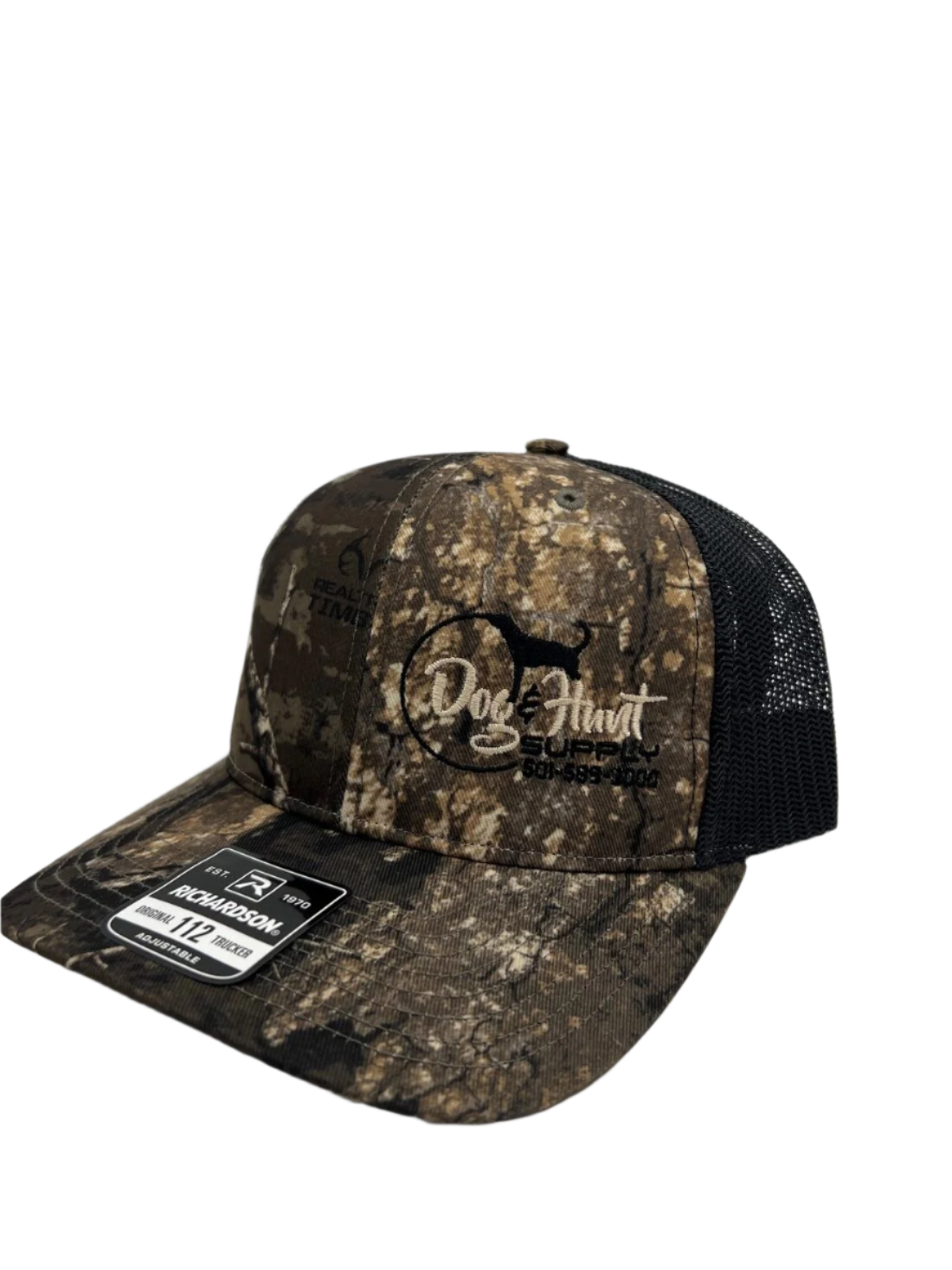 Dog and Hunt Wood Camo w/ Black Mesh Hat