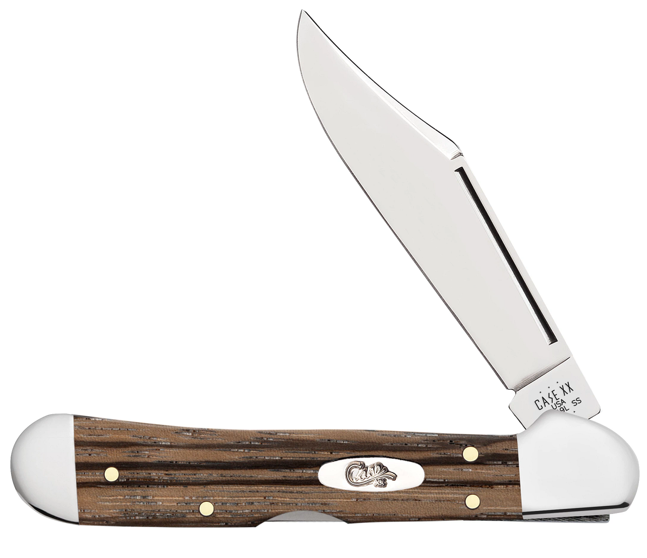CASE 25143 Natural Zebra Wood Smooth Mini Copperlock