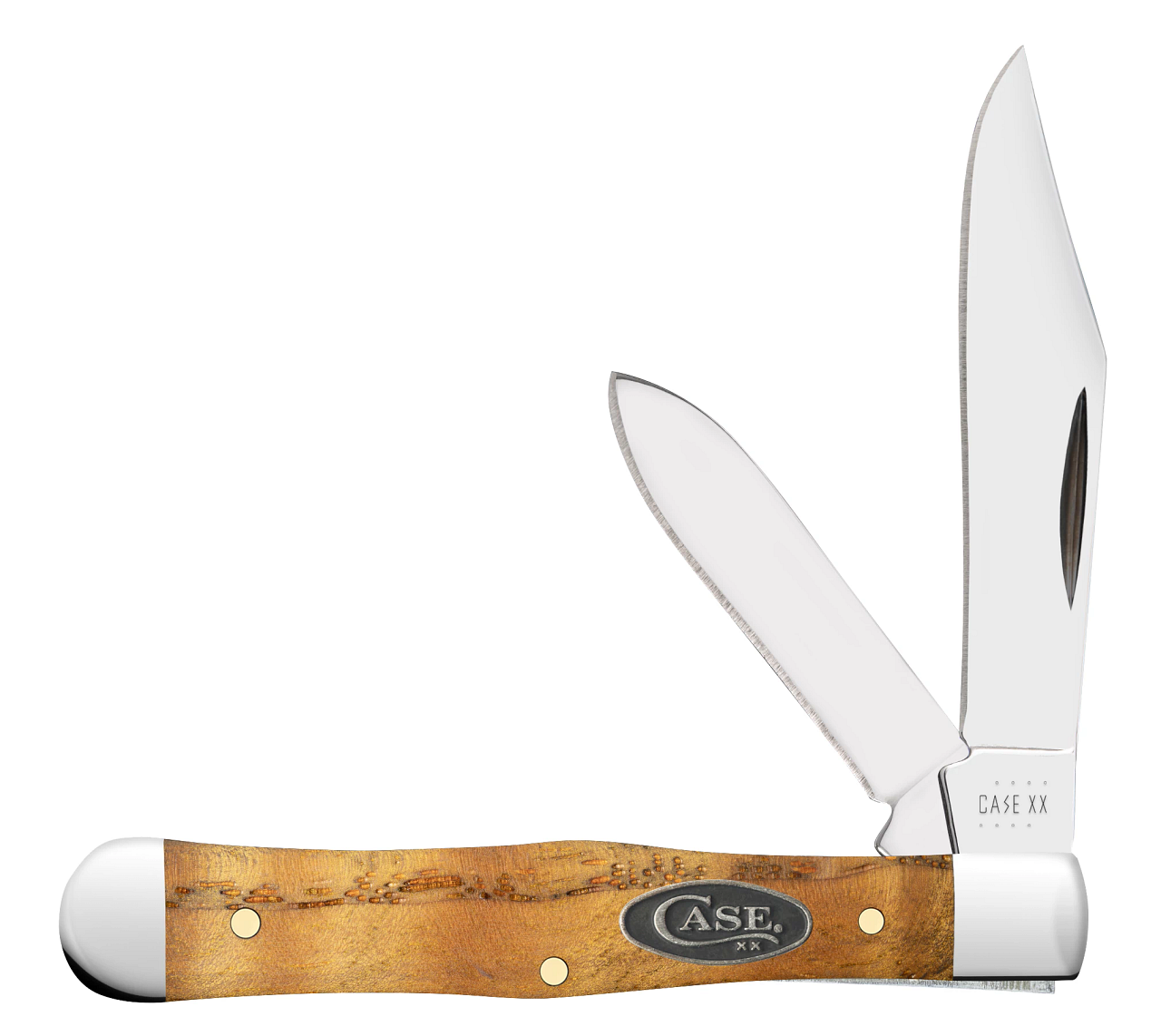 CASE 47129 Yellow Curly Oak Smooth Wood Small Swell Center Jack