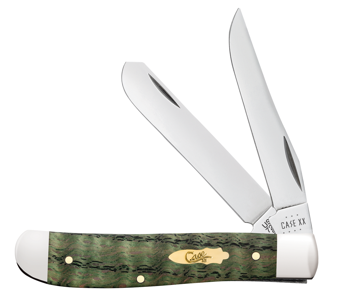 CASE 64071 Kelly Green Curly Oak Smooth Mini Trapper