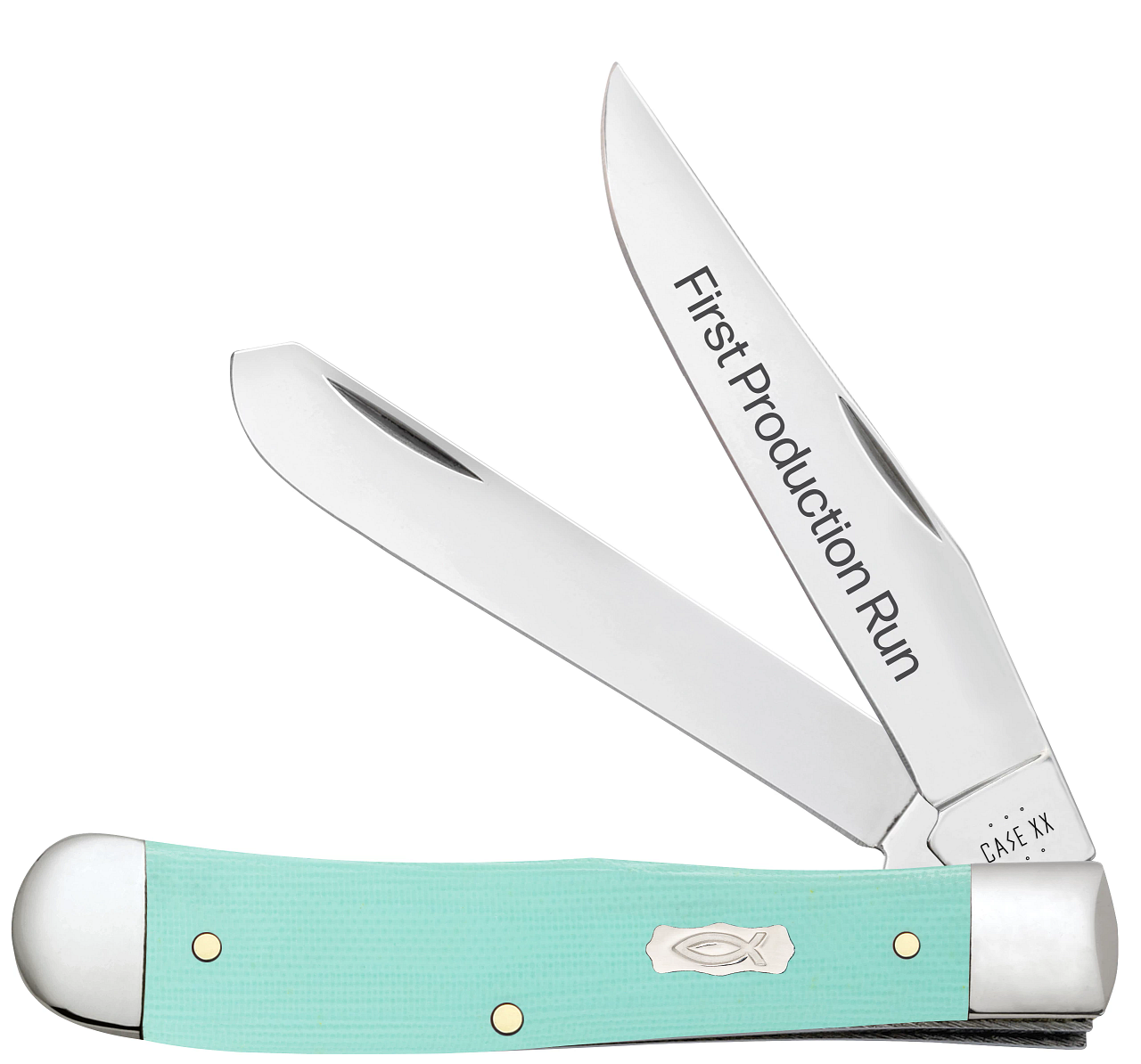 CASE 95810 Seafoam Green G-10 Smooth Trapper