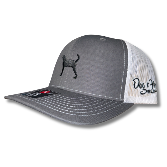 Dog and Hunt Black Dog Logo - Gray w/ White Mesh