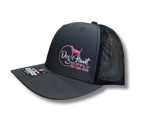 Dog and Hunt Gray w/ Black Mesh Pink Logo