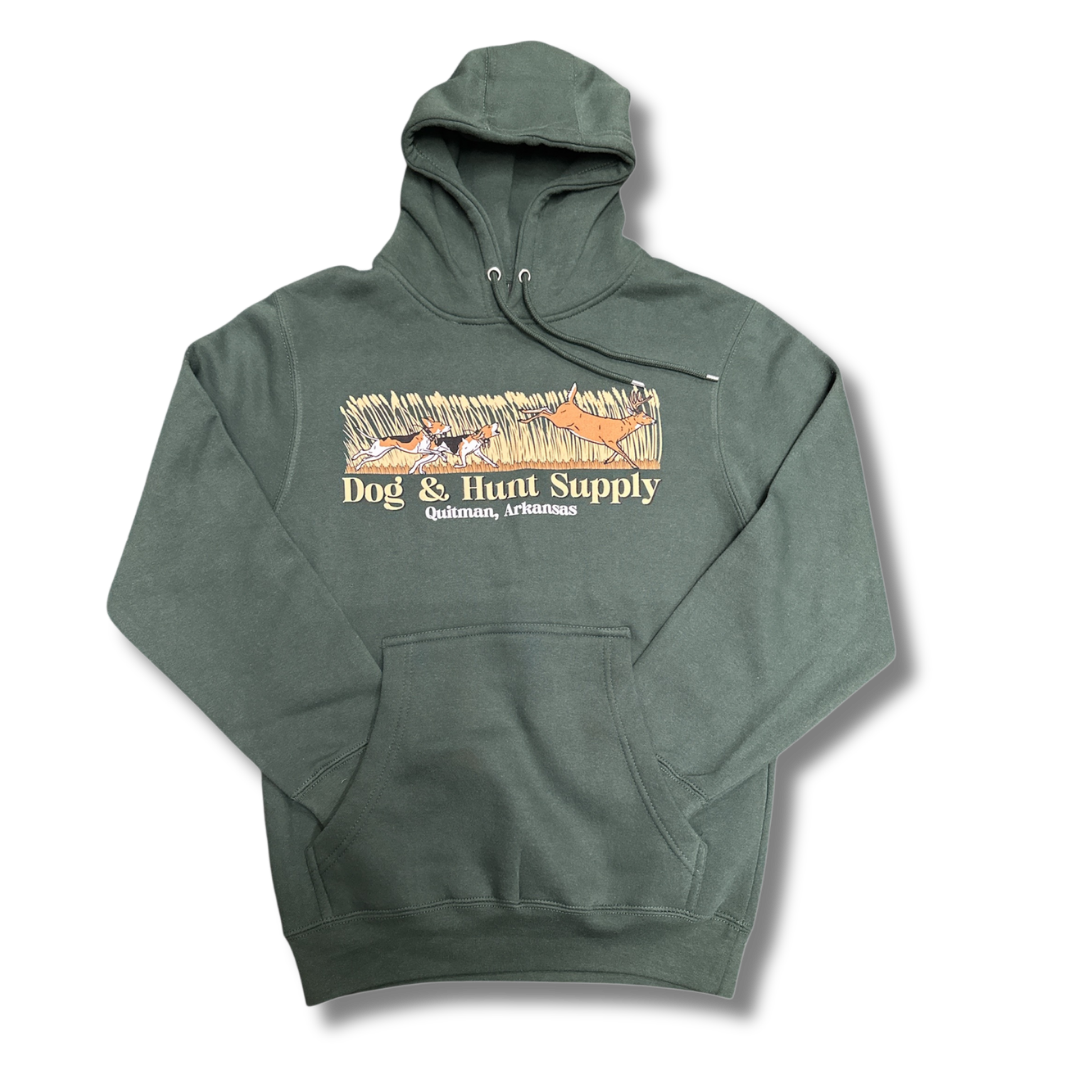 Dog and Hunt Green Deer Run Hoodie