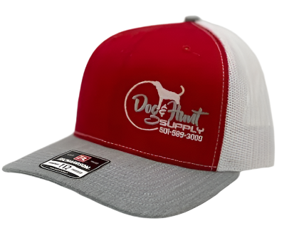 Dog and Hunt Gray & Red w/ White Mesh Hat