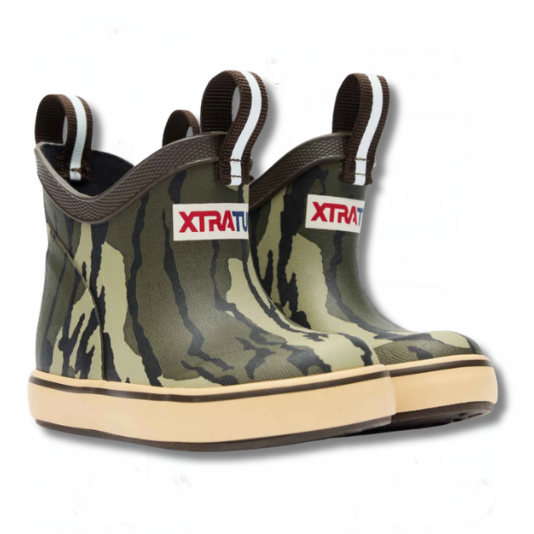 XtraTuf Kids' Mossy Oak Bottomland Ankle Deck Boot
