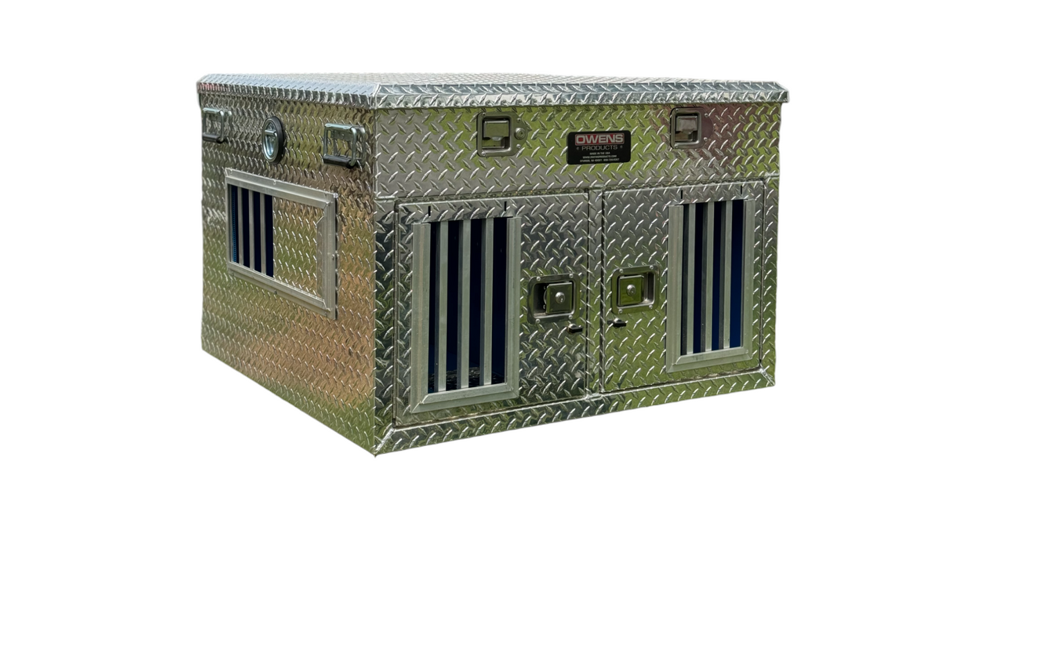 OWENS 55078 HUNTER SERIES DOUBLE COMPARTMENT WITH TOP STORAGE / 38 W X 36 D X 26 H / SHALLOW / STANDARD VENTS / DIAMOND TREAD ALUMINUM / OWENS PRODUCTS