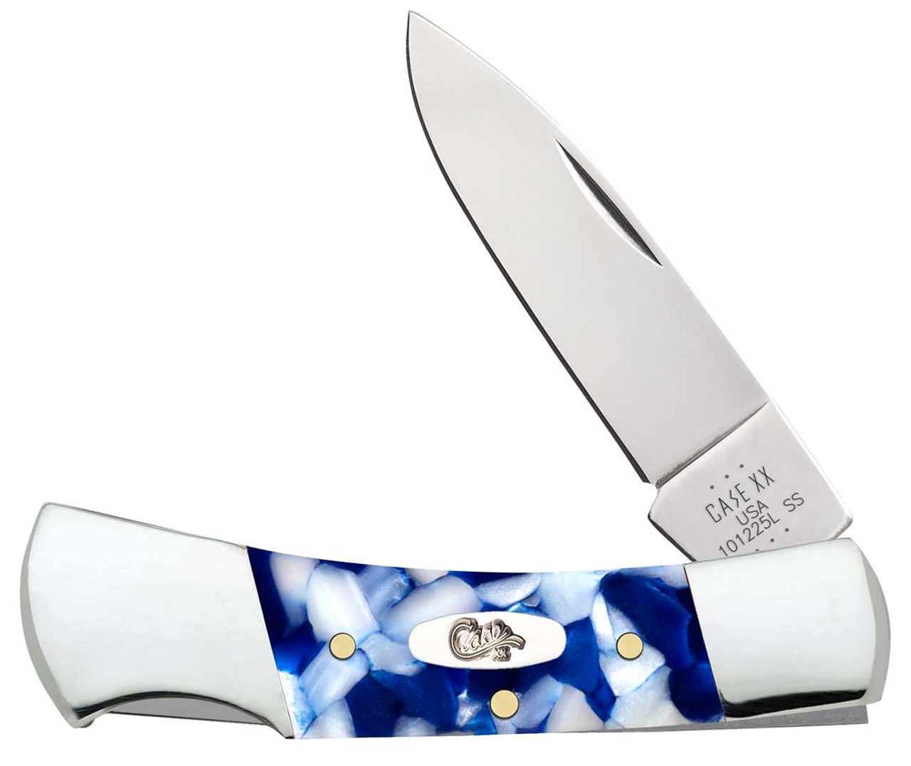 Case 50721 Blue Crackle Kirinite Smooth Lockback