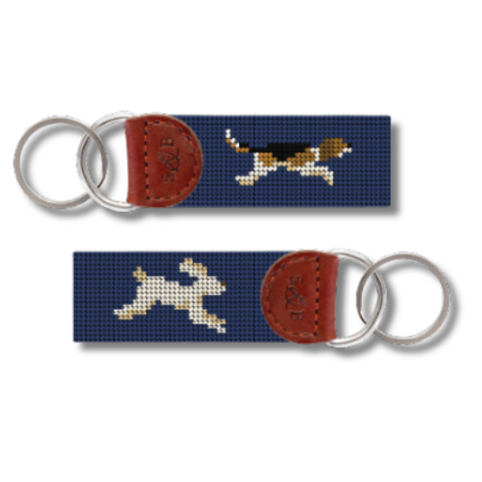 Dog and Hunt Rabbit Chase Key Fob