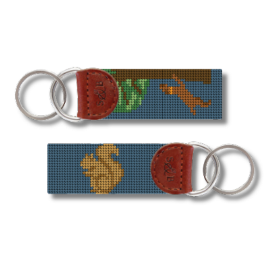 Dog and Hunt Squirrel Key Fob