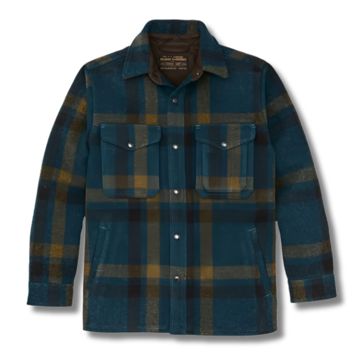 Filson Lined Mackinaw Wool Jac Shirt : Teal