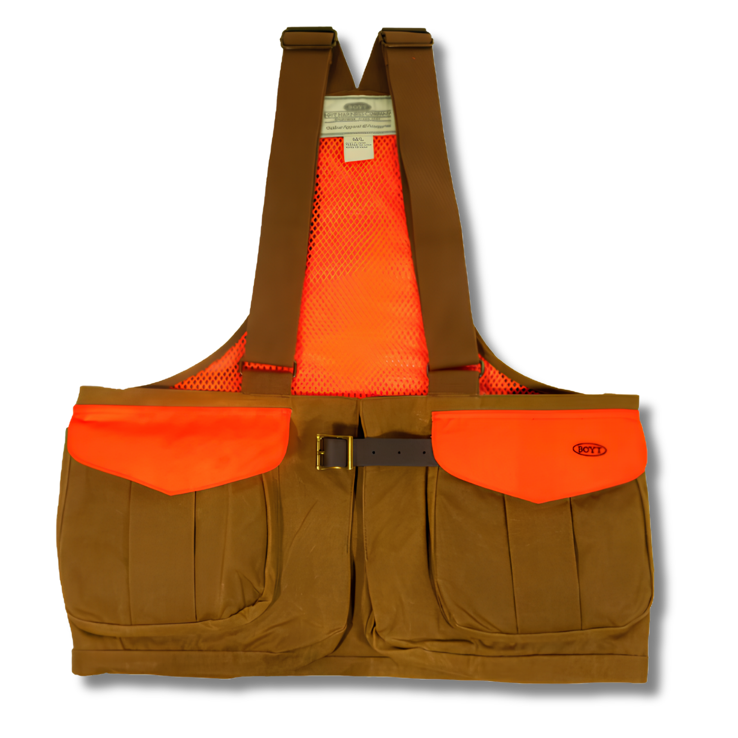 Boyt Waxed Cotton Strap Vest with Mesh Back